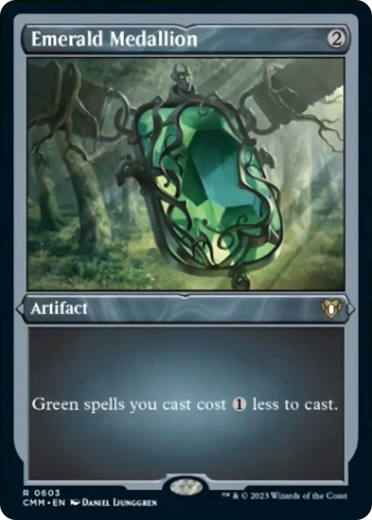 Emerald Medallion (Foil Etched) [Commander Masters] | Gam3 Escape