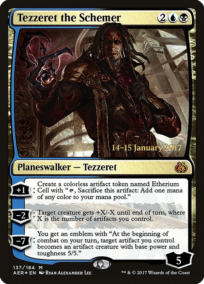 Tezzeret the Schemer [Aether Revolt Prerelease Promos] | Gam3 Escape