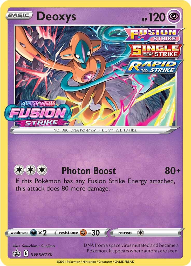 Deoxys (SWSH170) (Prerelease Promo) [Sword & Shield: Black Star Promos] | Gam3 Escape