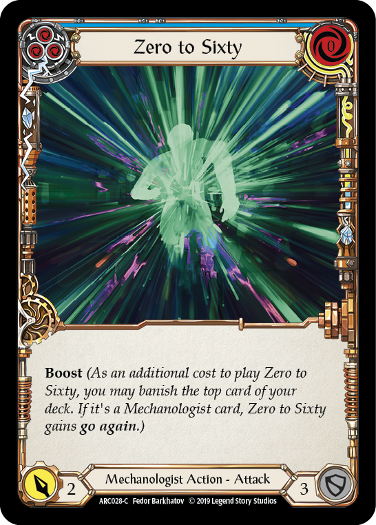 Zero to Sixty (Blue) [ARC028-C] (Arcane Rising)  1st Edition Normal | Gam3 Escape