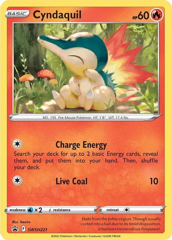 Cyndaquil (SWSH221) (Cosmos Holo) [Sword & Shield: Black Star Promos] | Gam3 Escape