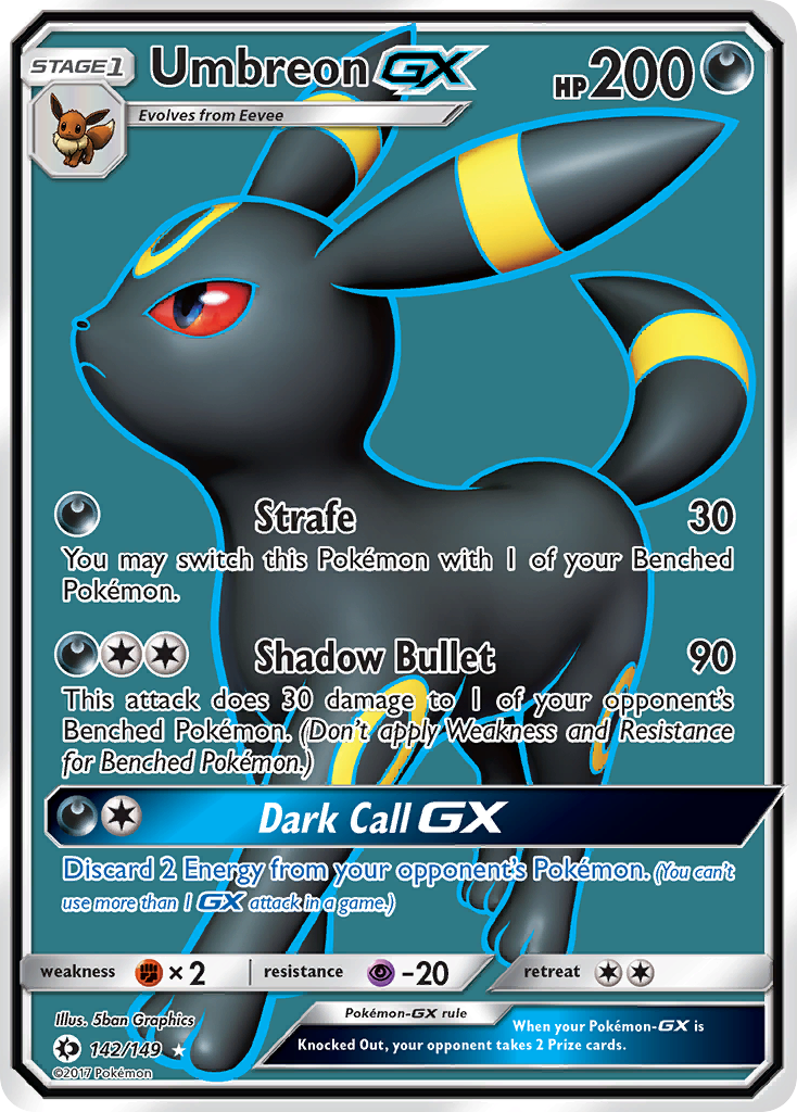 Umbreon GX (142/149) [Sun & Moon: Base Set] | Gam3 Escape