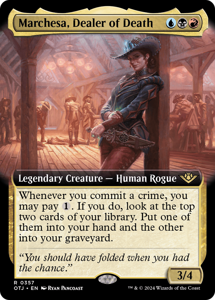 Marchesa, Dealer of Death (Extended Art) [Outlaws of Thunder Junction] | Gam3 Escape