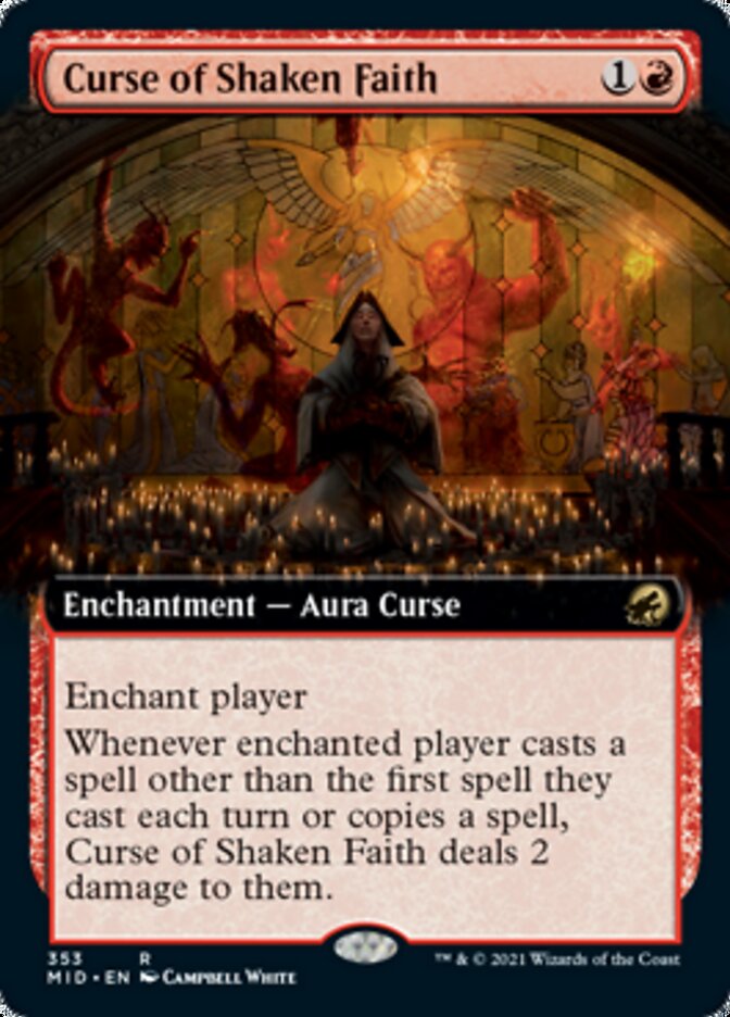 Curse of Shaken Faith (Extended Art) [Innistrad: Midnight Hunt] | Gam3 Escape