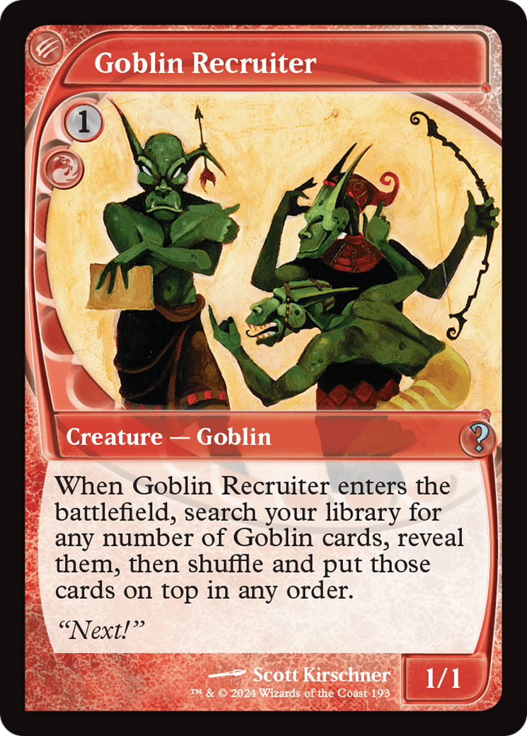 Goblin Recruiter (Future Sight) [Mystery Booster 2] | Gam3 Escape