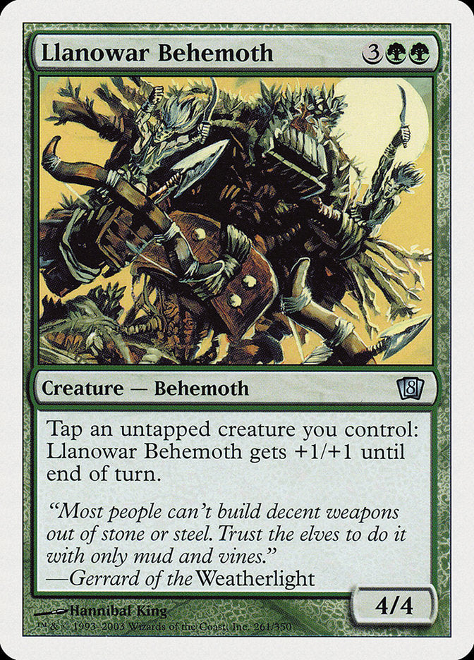 Llanowar Behemoth (8th Edition) [Oversize Cards] | Gam3 Escape