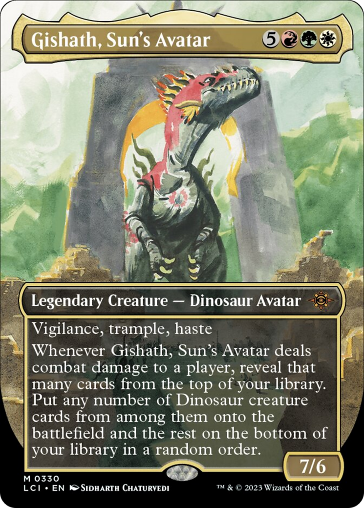 Gishath, Sun's Avatar (Borderless) [The Lost Caverns of Ixalan] | Gam3 Escape