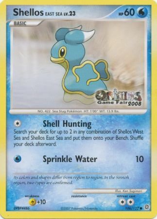 Shellos East Sea (106/132) (Origins Game Fair 2008) [Nintendo: Black Star Promos] | Gam3 Escape