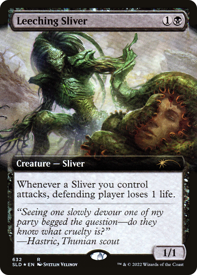 Leeching Sliver (Extended Art) [Secret Lair Drop Promos] | Gam3 Escape