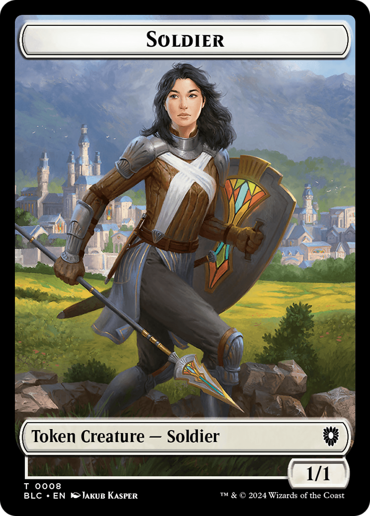 Human // Soldier Double-Sided Token [Bloomburrow Commander Tokens] | Gam3 Escape