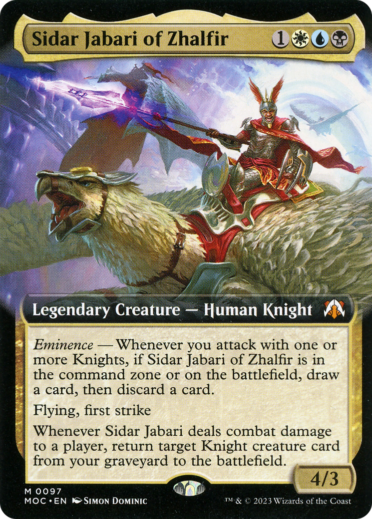 Sidar Jabari of Zhalfir (Extended Art) [March of the Machine Commander] | Gam3 Escape