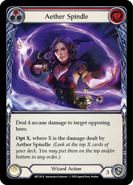 Aether Spindle (Red) [ARC126-R] (Arcane Rising)  1st Edition Normal | Gam3 Escape
