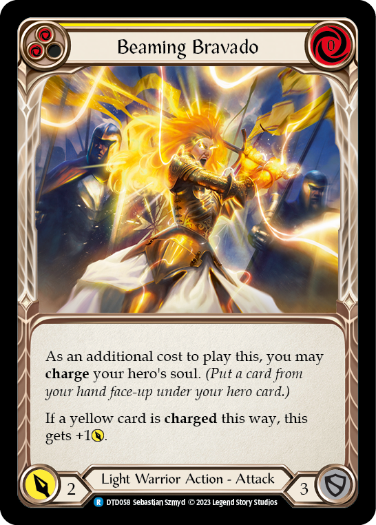 Beaming Bravado (Yellow) [DTD058] (Dusk Till Dawn)  Rainbow Foil | Gam3 Escape