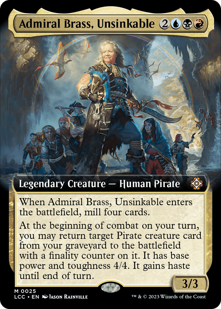 Admiral Brass, Unsinkable (Extended Art) [The Lost Caverns of Ixalan Commander] | Gam3 Escape