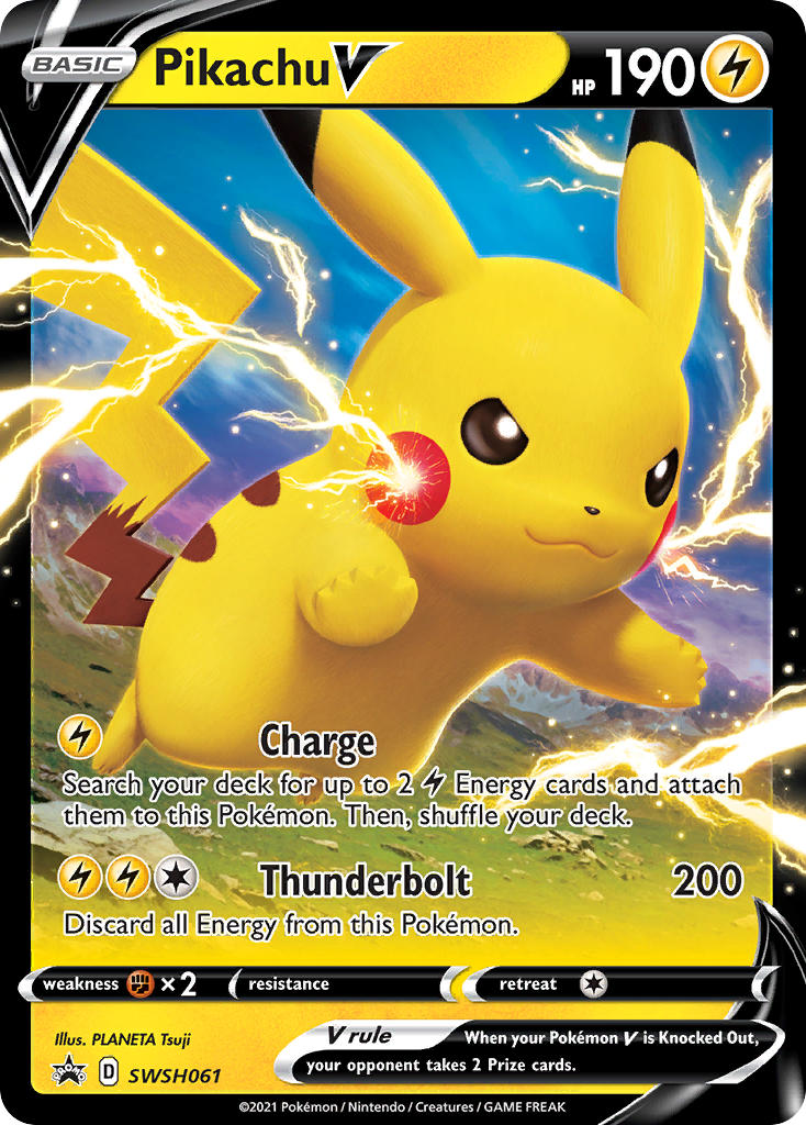 Pikachu V (SWSH061) (Jumbo Card) [Sword & Shield: Black Star Promos] | Gam3 Escape