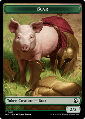 Boar (Ripple Foil) // Forest Dryad Double-Sided Token [Modern Horizons 3 Commander Tokens] | Gam3 Escape