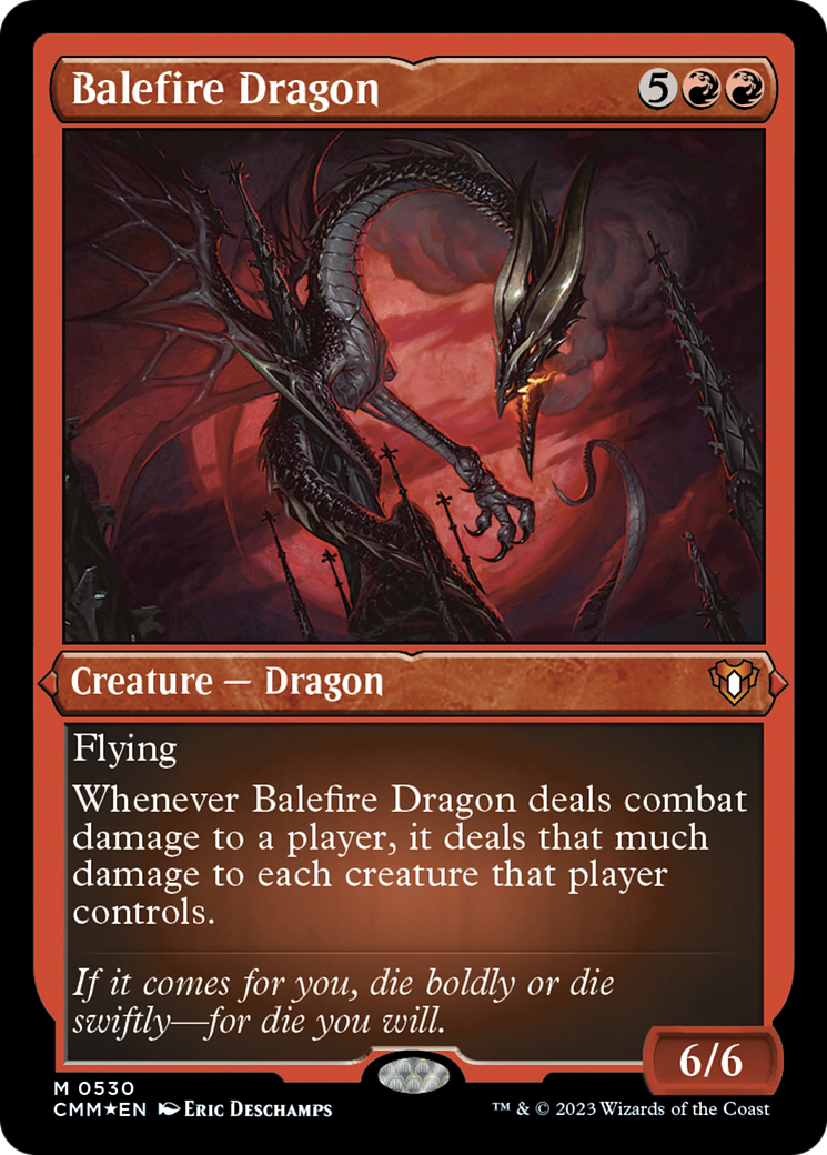 Balefire Dragon (Foil Etched) [Commander Masters] | Gam3 Escape