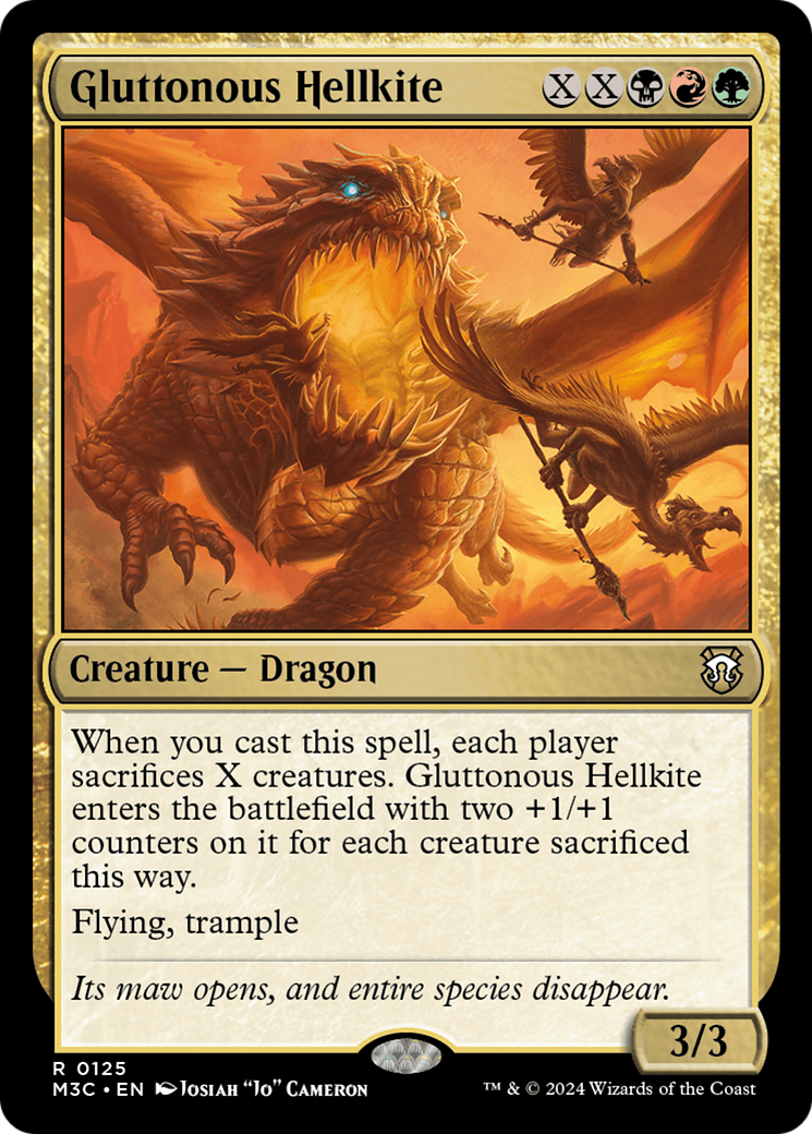 Gluttonous Hellkite [Modern Horizons 3 Commander] | Gam3 Escape