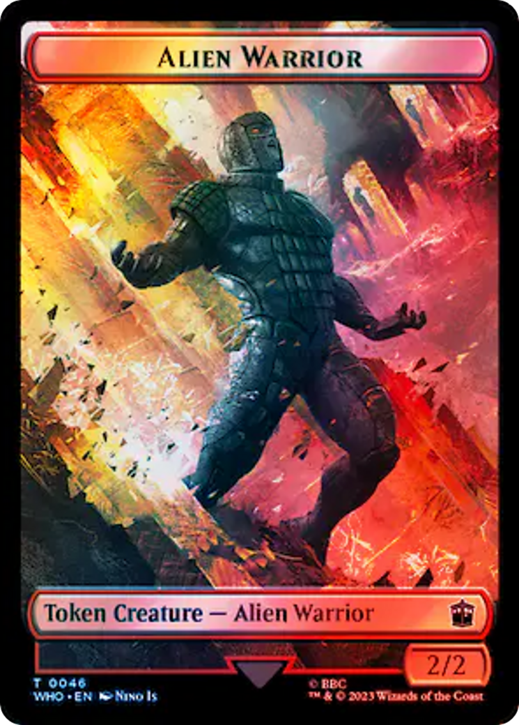 Copy // Alien Warrior Double-Sided Token (Surge Foil) [Doctor Who Tokens] | Gam3 Escape