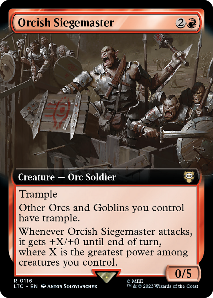 Orcish Siegemaster (Extended Art) [The Lord of the Rings: Tales of Middle-Earth Commander] | Gam3 Escape