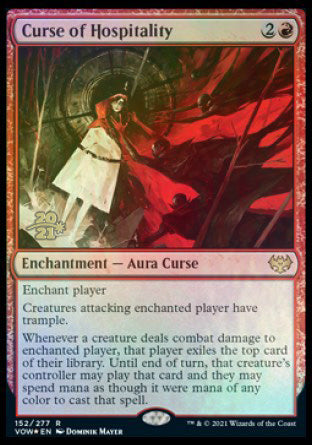 Curse of Hospitality [Innistrad: Crimson Vow Prerelease Promos] | Gam3 Escape