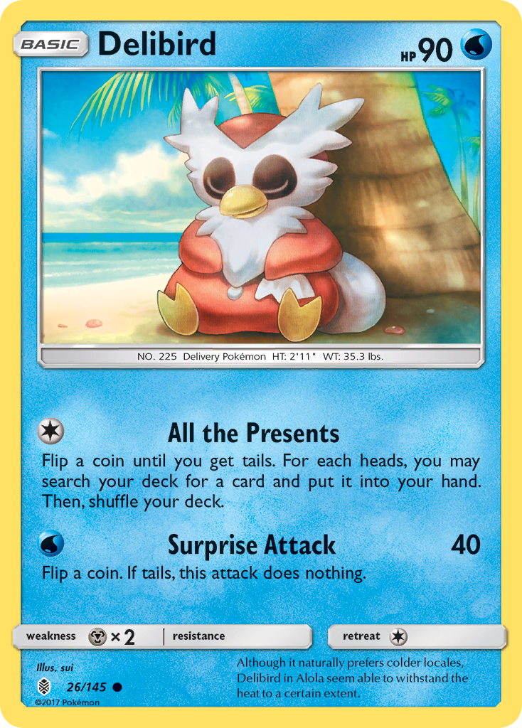 Delibird (26/145) [Sun & Moon: Guardians Rising] | Gam3 Escape