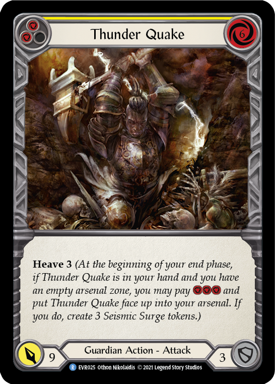 Thunder Quake (Yellow) [EVR025] (Everfest)  1st Edition Rainbow Foil | Gam3 Escape