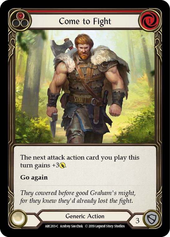 Come to Fight (Red) [ARC203-C] (Arcane Rising)  1st Edition Rainbow Foil | Gam3 Escape