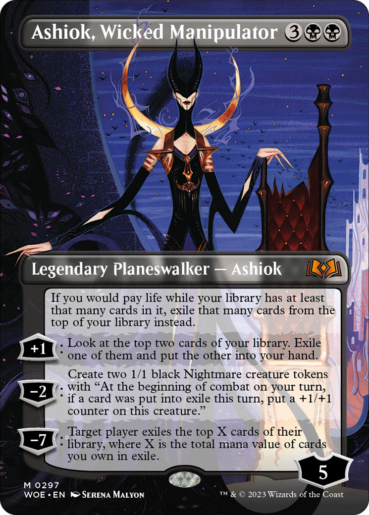 Ashiok, Wicked Manipulator (Borderless Alternate Art) [Wilds of Eldraine] | Gam3 Escape