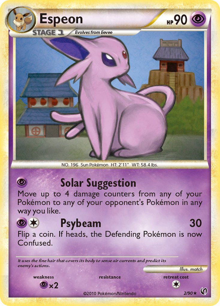 Espeon (2/90) (Cracked Ice Holo) (Theme Deck Exclusive) [HeartGold & SoulSilver: Unleashed] | Gam3 Escape