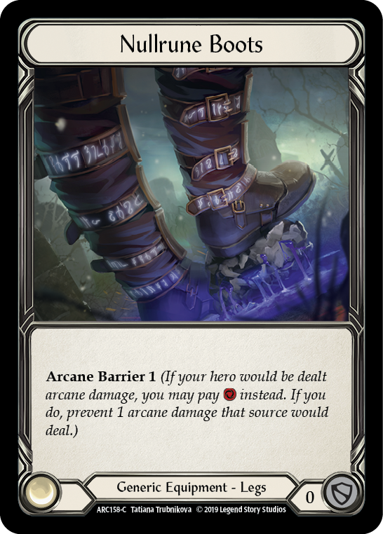 Nullrune Boots [ARC158-C] (Arcane Rising)  1st Edition Cold Foil | Gam3 Escape