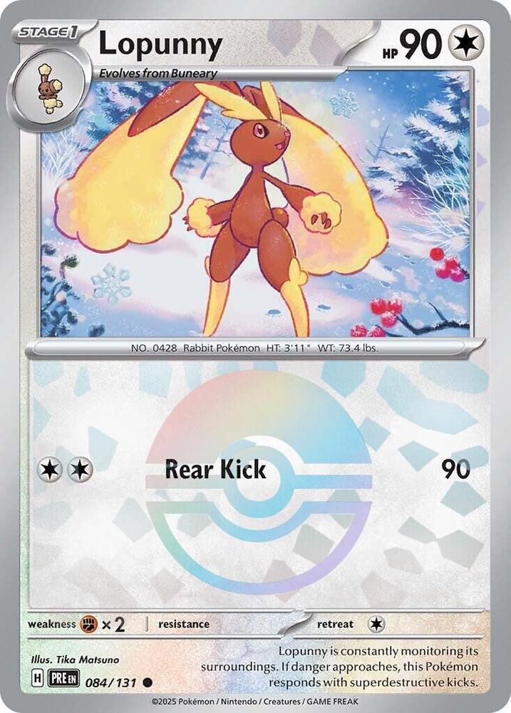 Lopunny (084/131) (Poke Ball Pattern) [Scarlet & Violet: Prismatic Evolutions] | Gam3 Escape