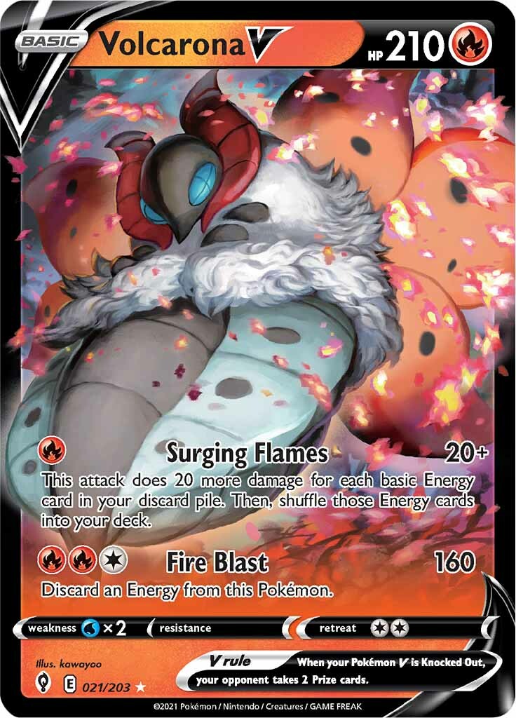 Volcarona V (021/203) [Sword & Shield: Evolving Skies] | Gam3 Escape