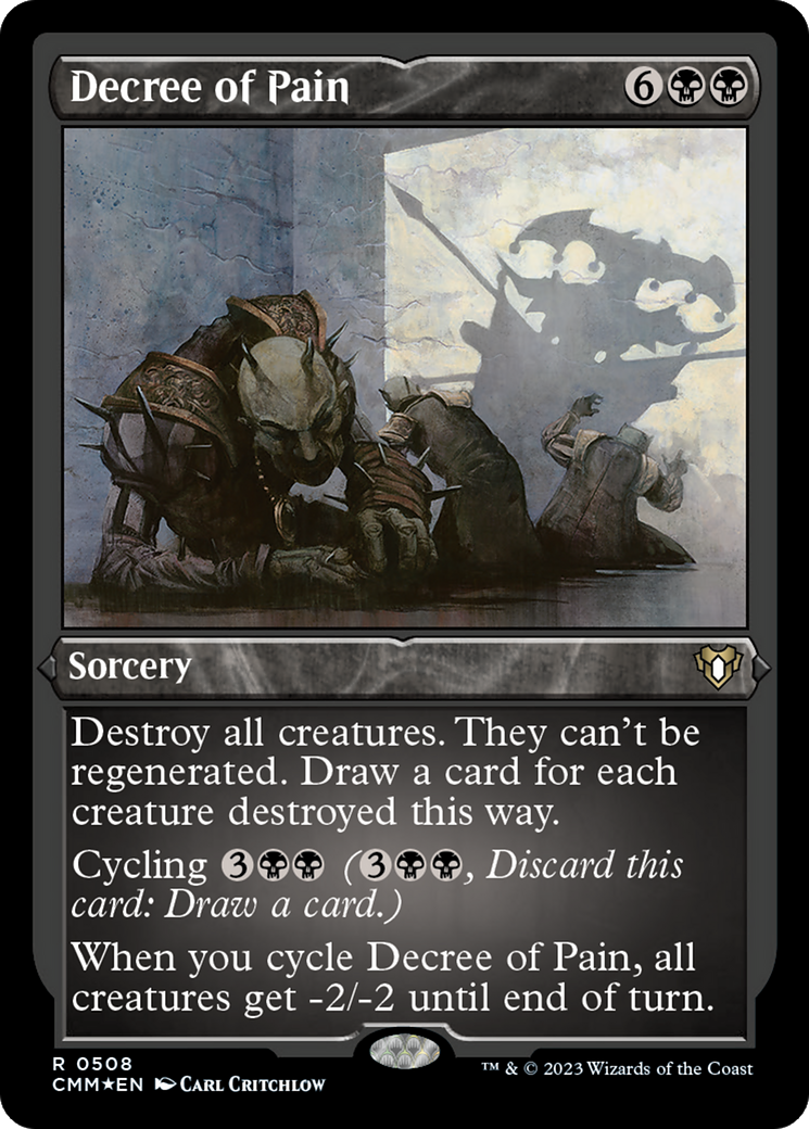 Decree of Pain (Foil Etched) [Commander Masters] | Gam3 Escape