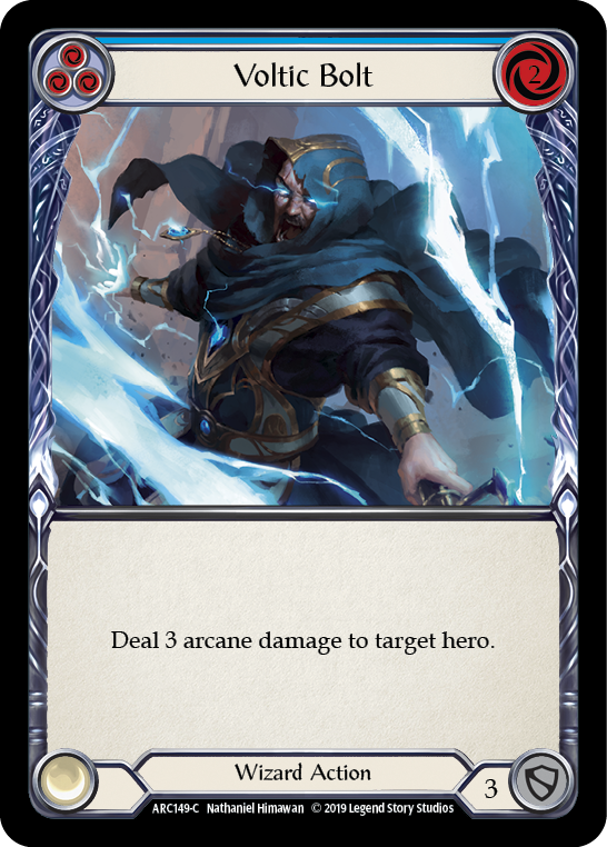 Voltic Bolt (Blue) [ARC149-C] (Arcane Rising)  1st Edition Rainbow Foil | Gam3 Escape