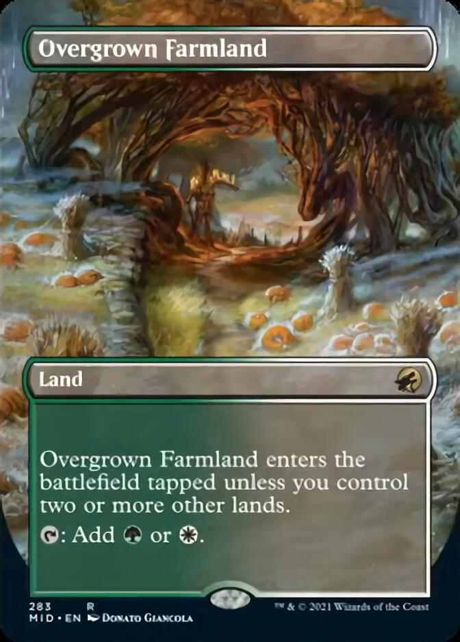 Overgrown Farmland (Borderless Alternate Art) [Innistrad: Midnight Hunt] | Gam3 Escape