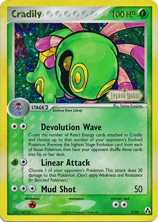 Cradily (3/92) (Stamped) [EX: Legend Maker] | Gam3 Escape
