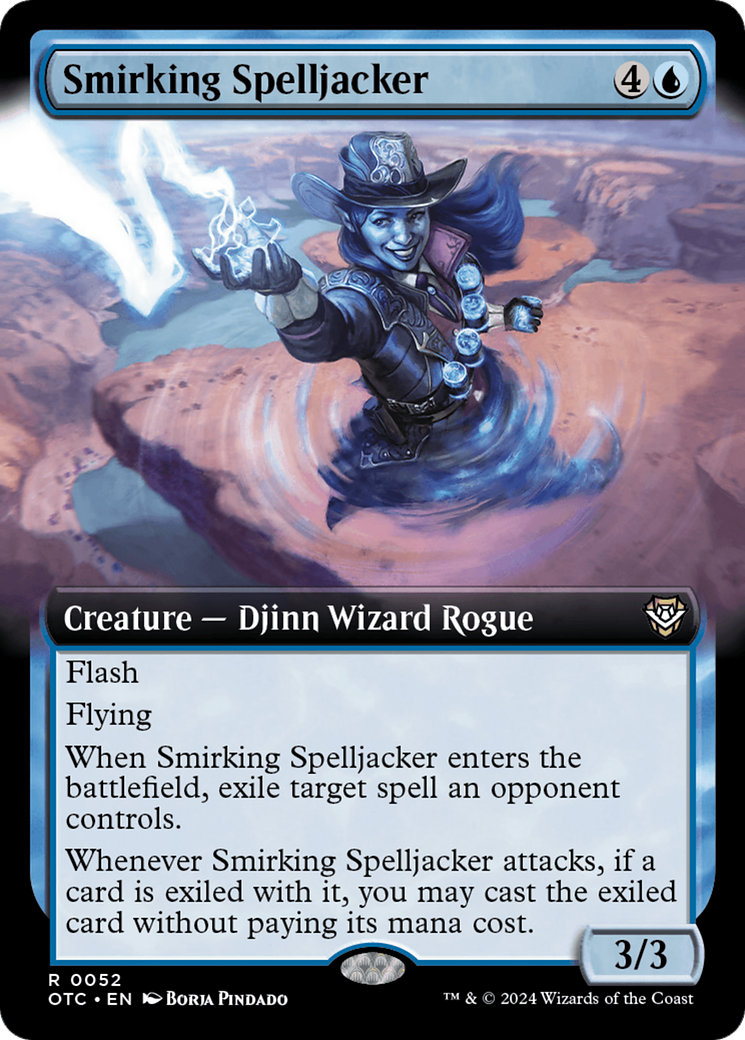 Smirking Spelljacker (Extended Art) [Outlaws of Thunder Junction Commander] | Gam3 Escape