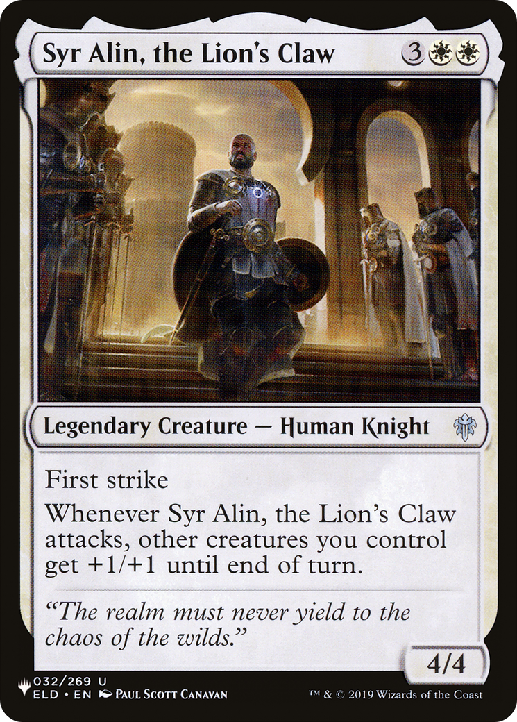 Syr Alin, the Lion's Claw [The List Reprints] | Gam3 Escape