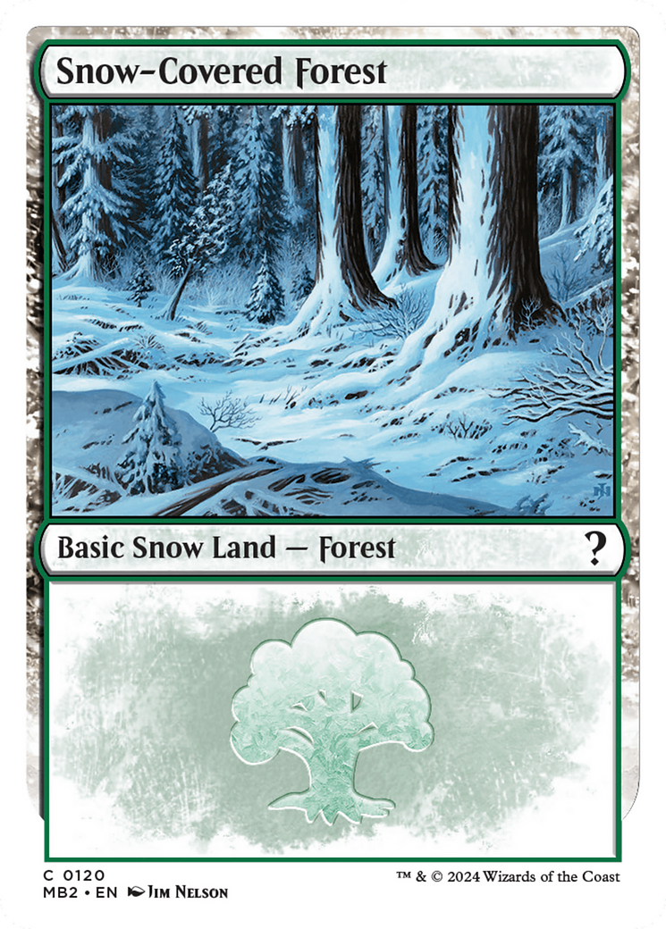 Snow-Covered Forest (White Border) [Mystery Booster 2] | Gam3 Escape