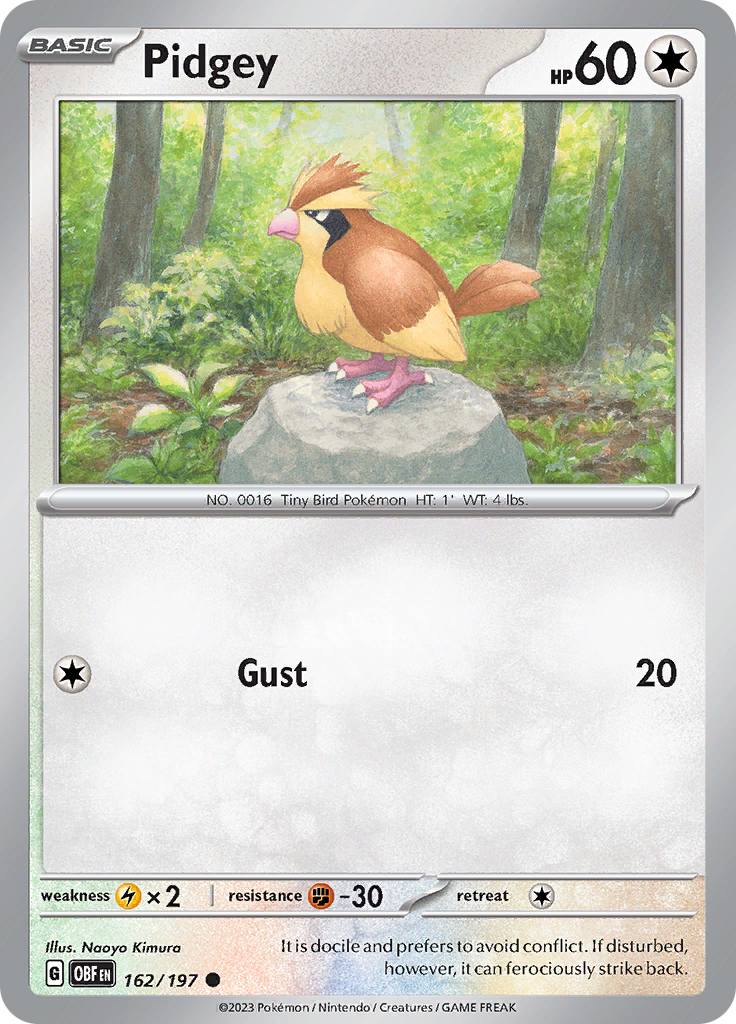 Pidgey (162/197) [Scarlet & Violet: Obsidian Flames] | Gam3 Escape