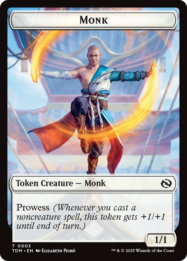 Copy // Monk Double-Sided Token [Tarkir: Dragonstorm Tokens] | Gam3 Escape