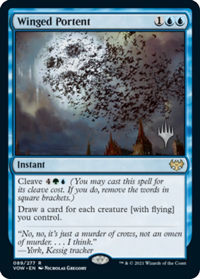 Winged Portent (Promo Pack) [Innistrad: Crimson Vow Promos] | Gam3 Escape