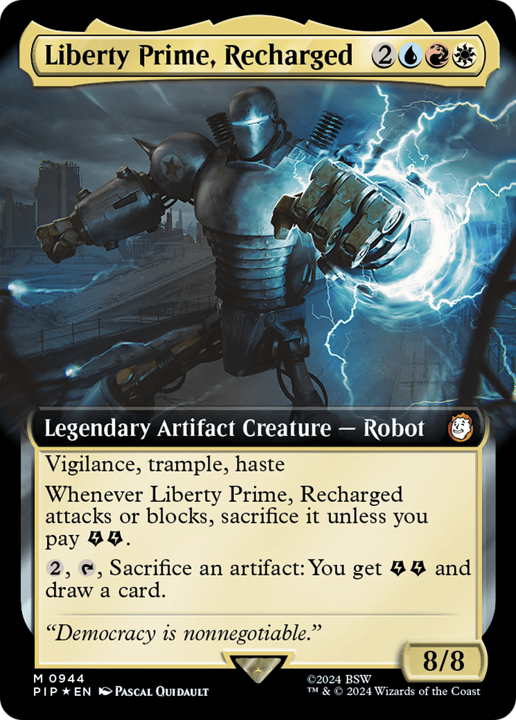 Liberty Prime, Recharged (Extended Art) (Surge Foil) [Fallout] | Gam3 Escape