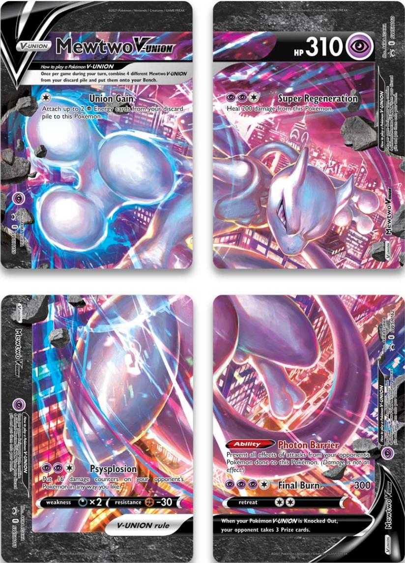 Mewtwo V-Union (Set of 4) [Sword & Shield: Black Star Promos] | Gam3 Escape