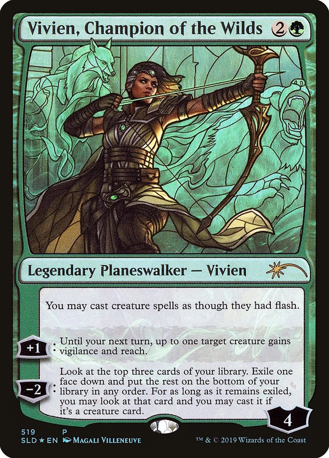 Vivien, Champion of the Wilds (Stained Glass) [Secret Lair Drop Promos] | Gam3 Escape