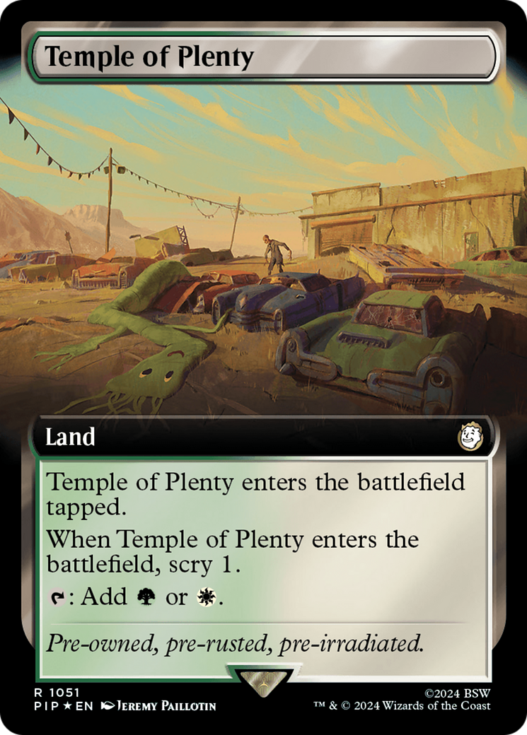 Temple of Plenty (Extended Art) (Surge Foil) [Fallout] | Gam3 Escape