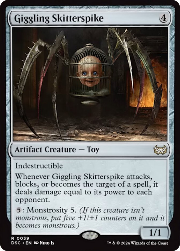 Giggling Skitterspike (Extended Art) [Duskmourn: House of Horror Commander] | Gam3 Escape