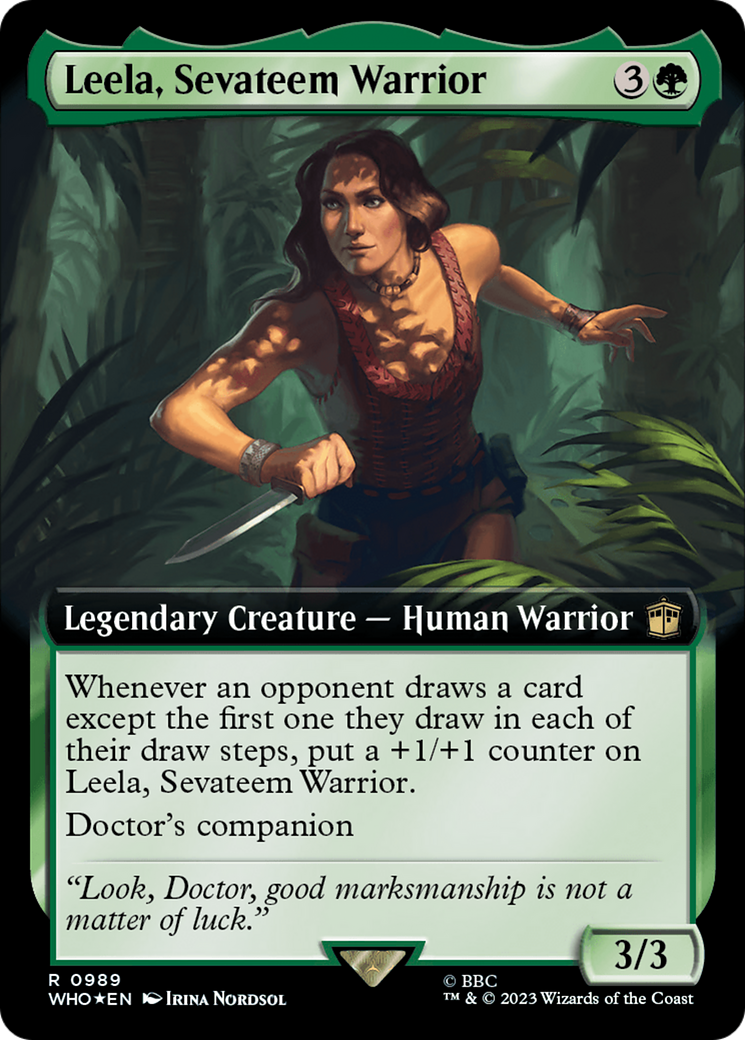 Leela, Sevateem Warrior (Extended Art) (Surge Foil) [Doctor Who] | Gam3 Escape