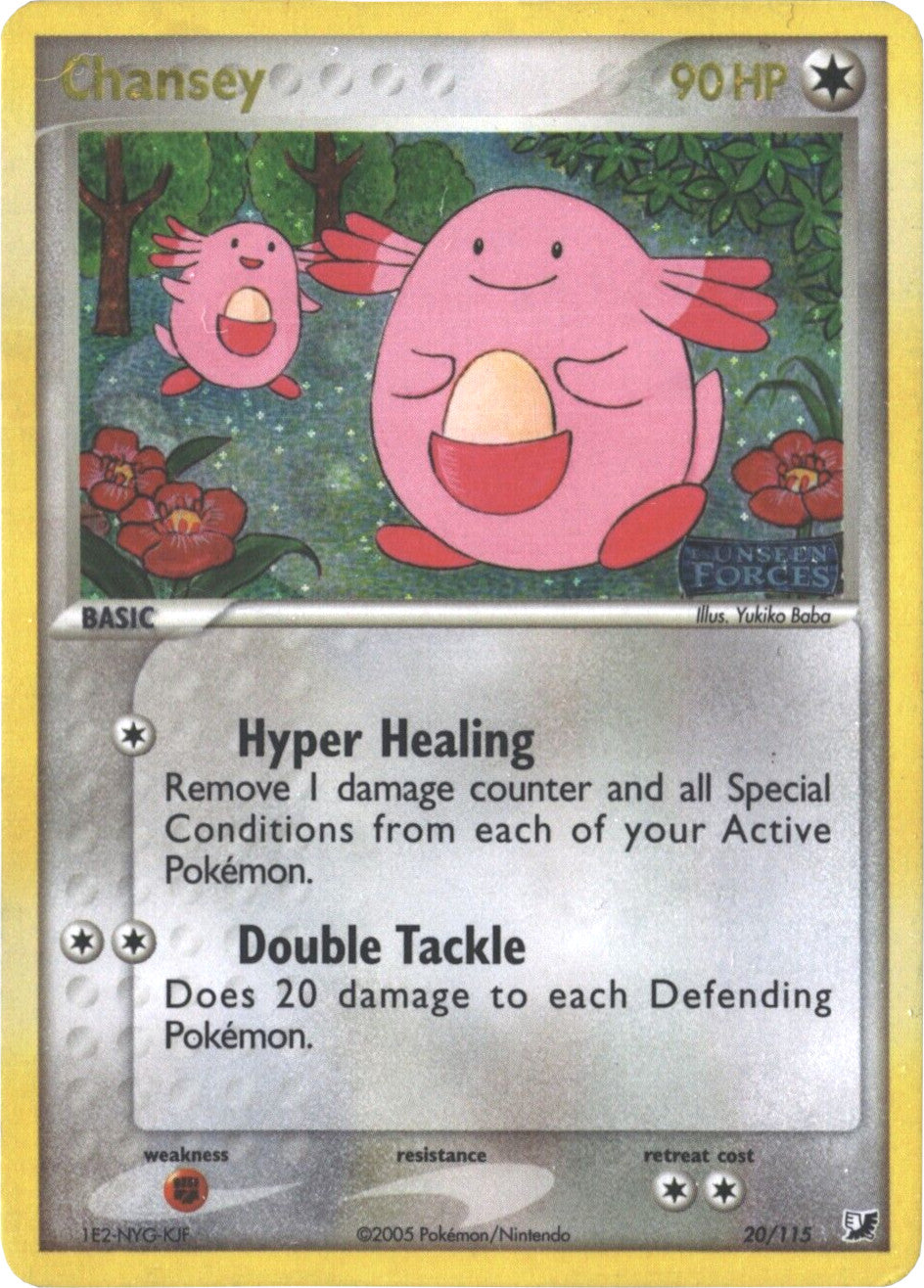 Chansey (20/115) (Stamped) [EX: Unseen Forces] | Gam3 Escape